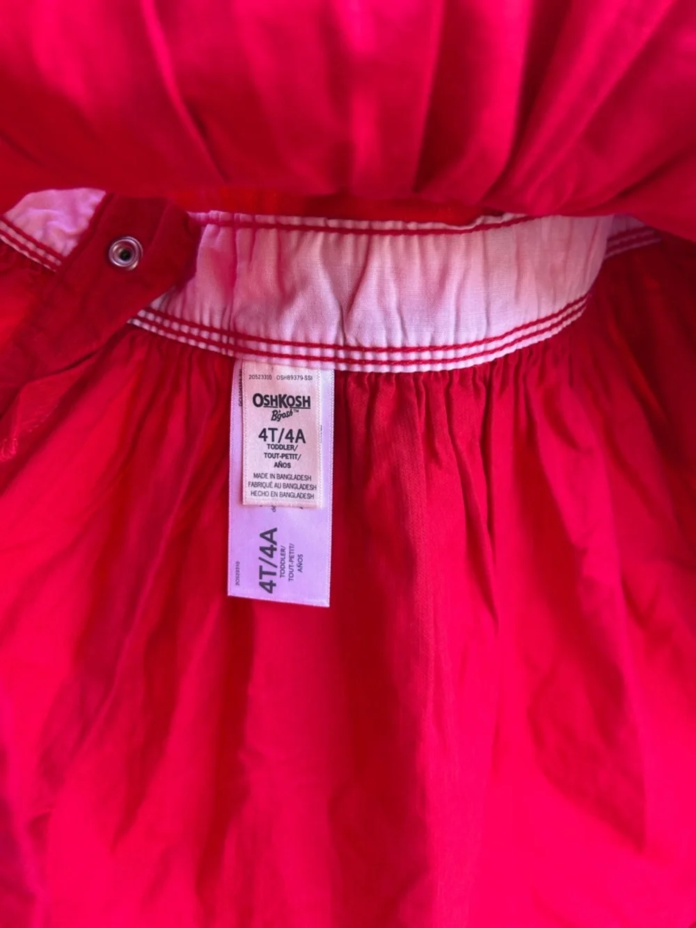 OshKosh B'gosh Bright Red Corduroy Overall Dress for Kids